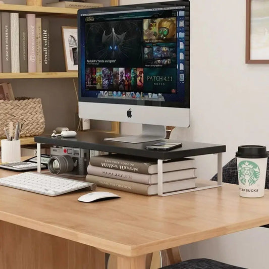 Ergonomic Monitor Stand with Desktop Storage - Elevate Your Home Office Setup