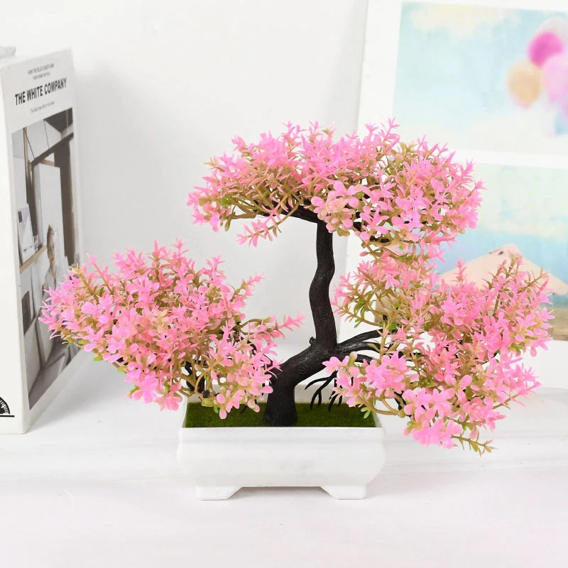 Artificial Bonsai Plant - Small Potted Tree for Home, Office & Hotel Decor
