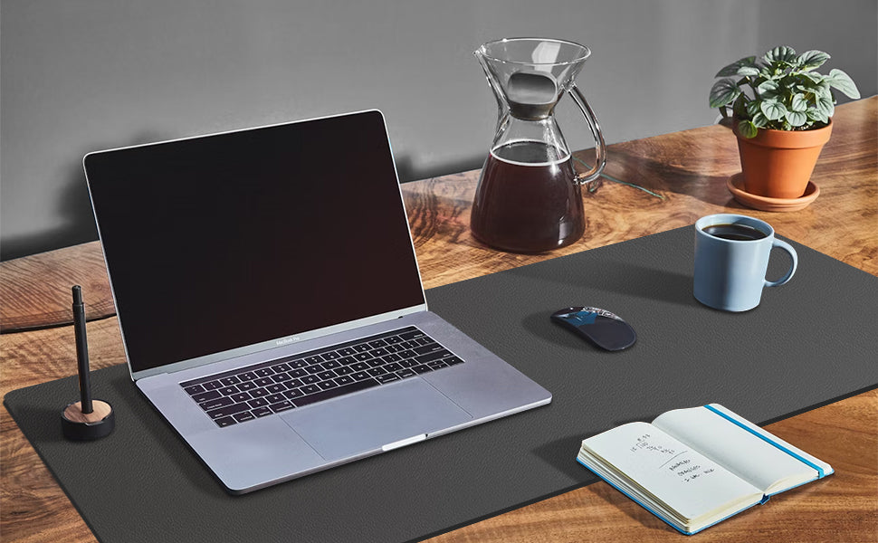 Large PU Leather Desk Mat - Waterproof Mouse Pad for Office & Gaming