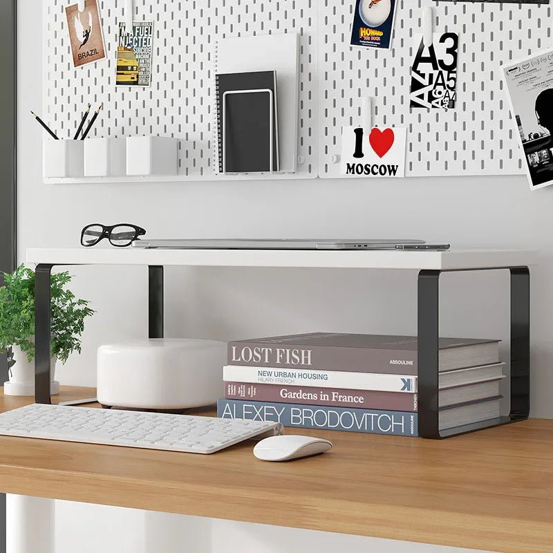 Desktop Monitor Riser Stand with Storage - Elevated Computer Screen Organizer