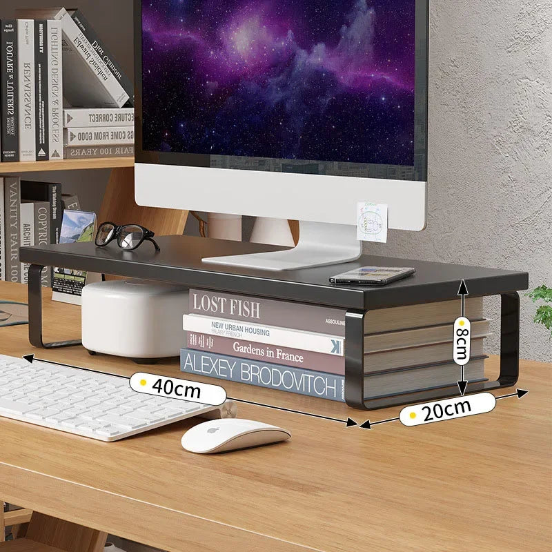 Desktop Monitor Riser Stand with Storage - Elevated Computer Screen Organizer