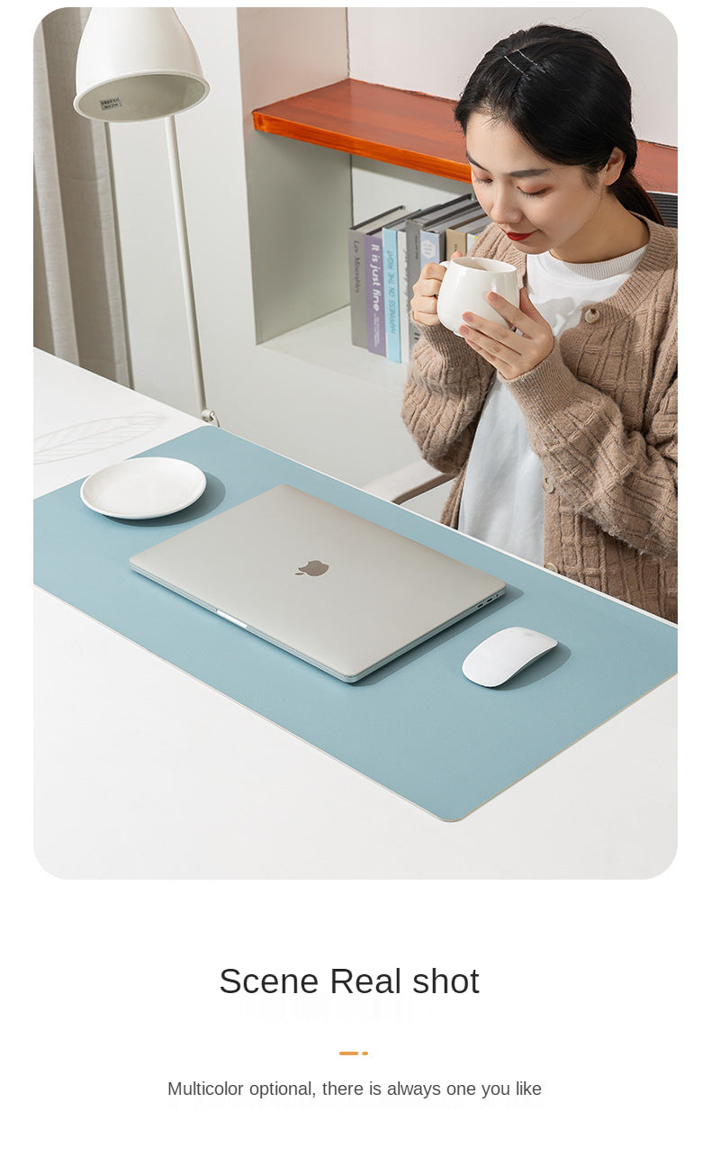 Large Waterproof Mouse Pad - PU Suede Gaming Desk Mat (Non-Slip)