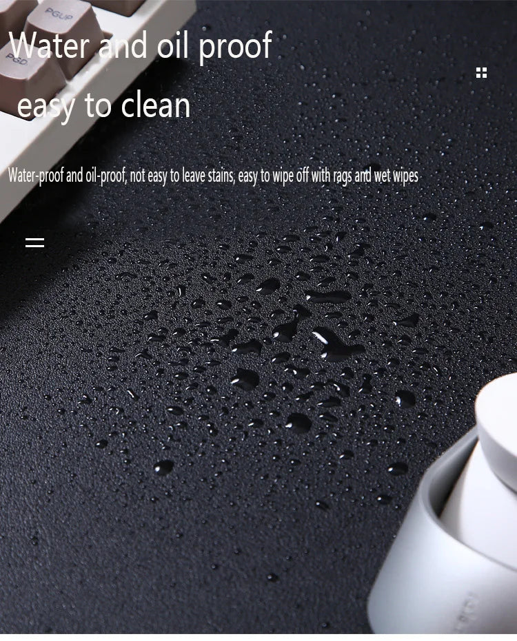 Large Waterproof Mouse Pad - PU Suede Gaming Desk Mat (Non-Slip)