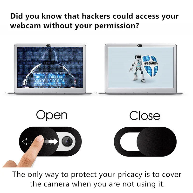 Webcam Privacy Cover - Magnetic Slider for Laptop, iPad, Macbook & Tablet