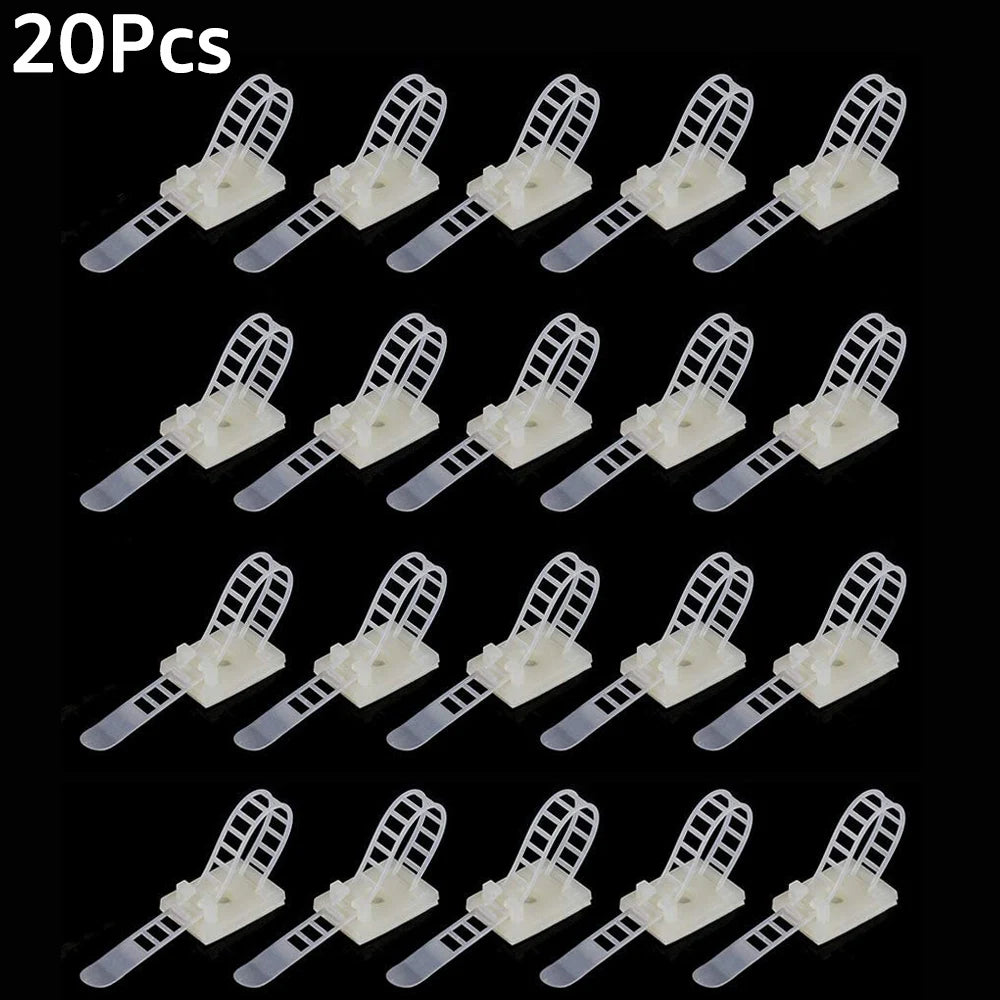 Adhesive Cable Organizer Clips - Wire Management for Desk, Wall & Home Office