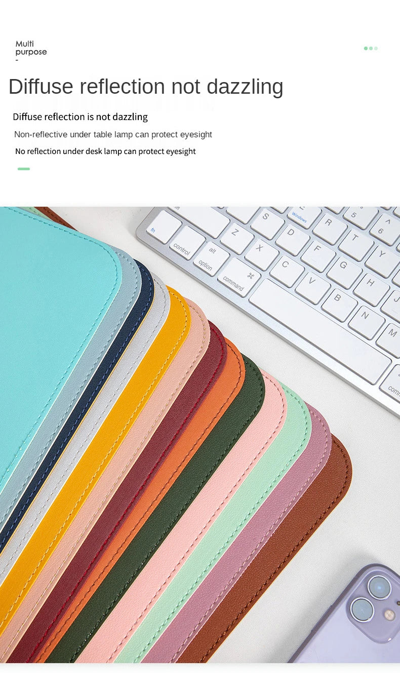 Large Waterproof Mouse Pad - PU Suede Gaming Desk Mat (Non-Slip)