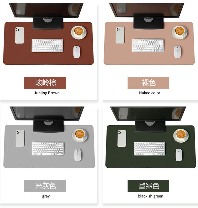 Large Waterproof Mouse Pad - PU Suede Gaming Desk Mat (Non-Slip)