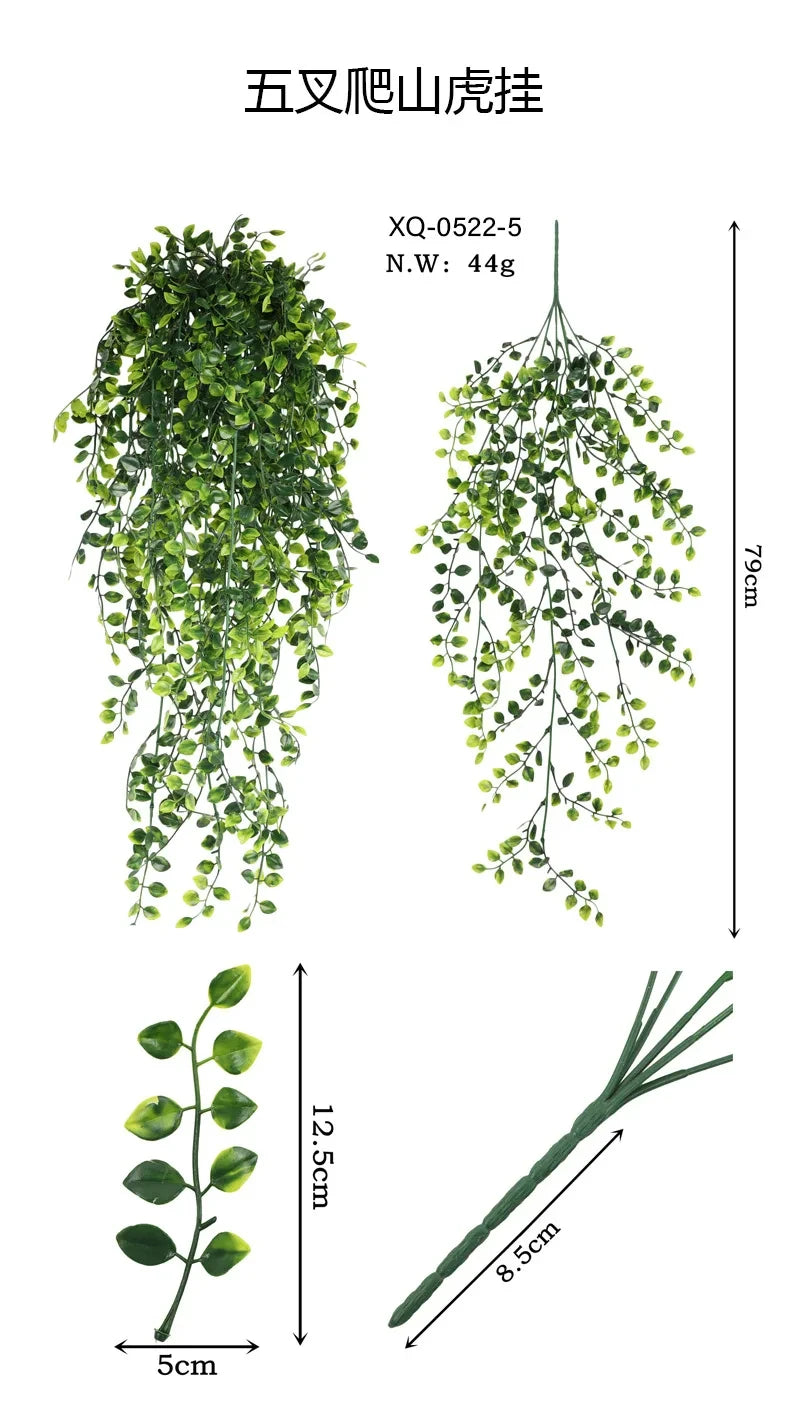 Artificial Persian Fern Vine - 90cm Hanging Plant for Home & Office Decor