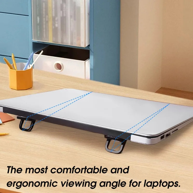 Mini Laptop Stand 2-Pack - Portable Foldable Desk Riser for Laptop & Keyboard