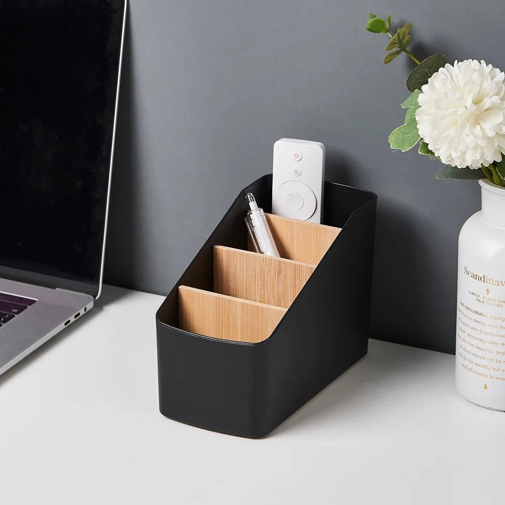 Remote Control Organizer - Multi-Purpose Desktop Storage Box for Living Room