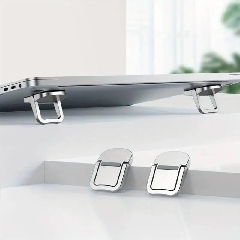 Mini Laptop Stand 2-Pack - Portable Foldable Desk Riser for Laptop & Keyboard