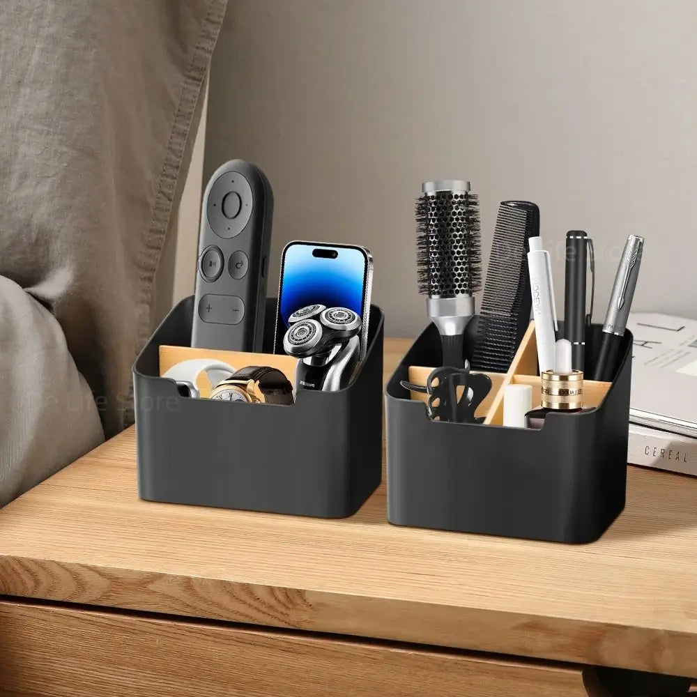Remote Control Organizer - Multi-Purpose Desktop Storage Box for Living Room