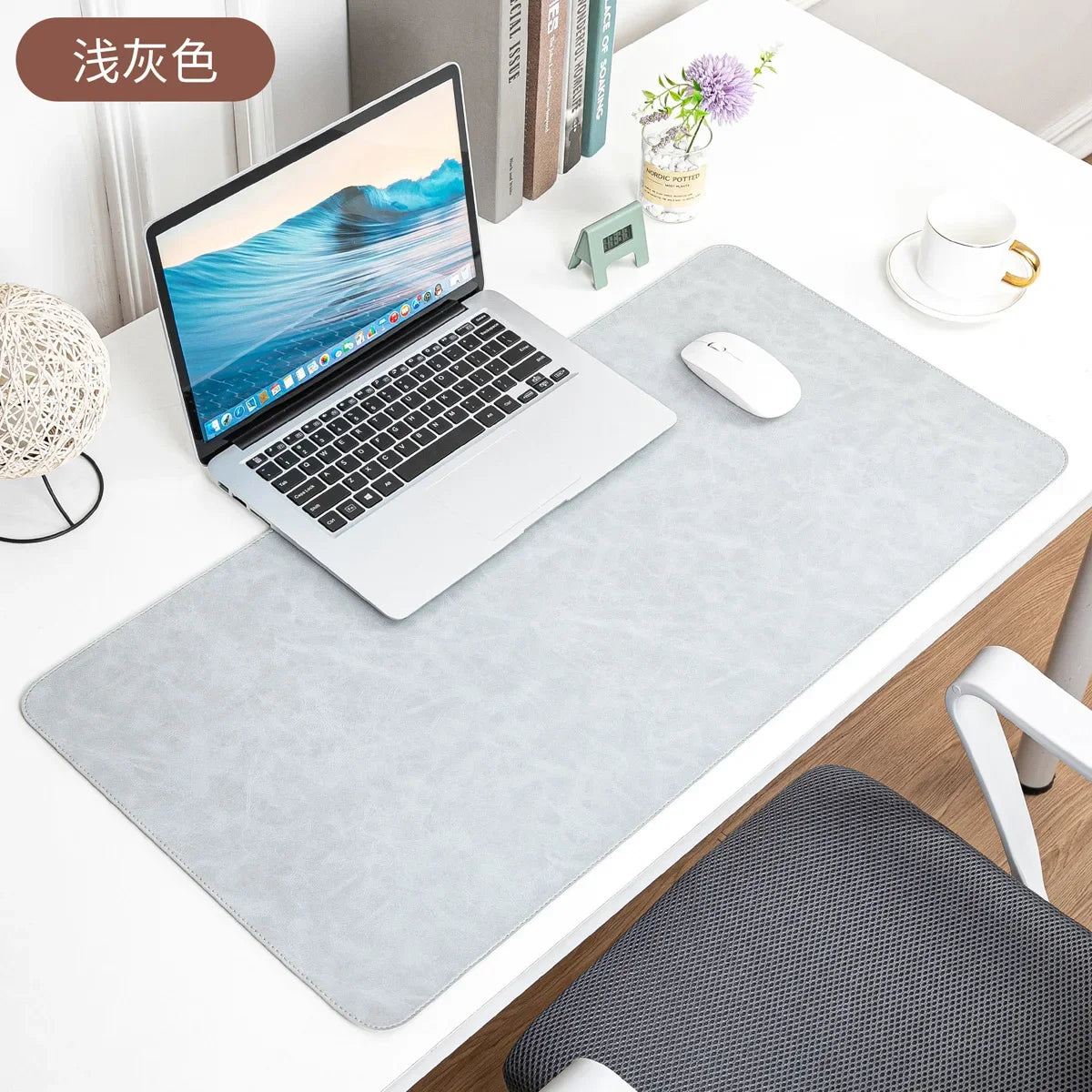 Large Waterproof Desk Pad - PU Leather Desk Mat for Laptop & Keyboard