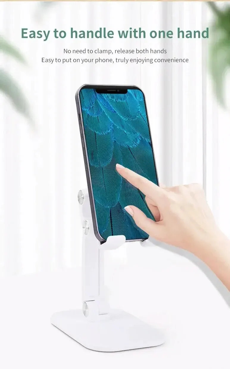 Adjustable Phone & Tablet Stand - Foldable Desktop Holder for Live Streaming