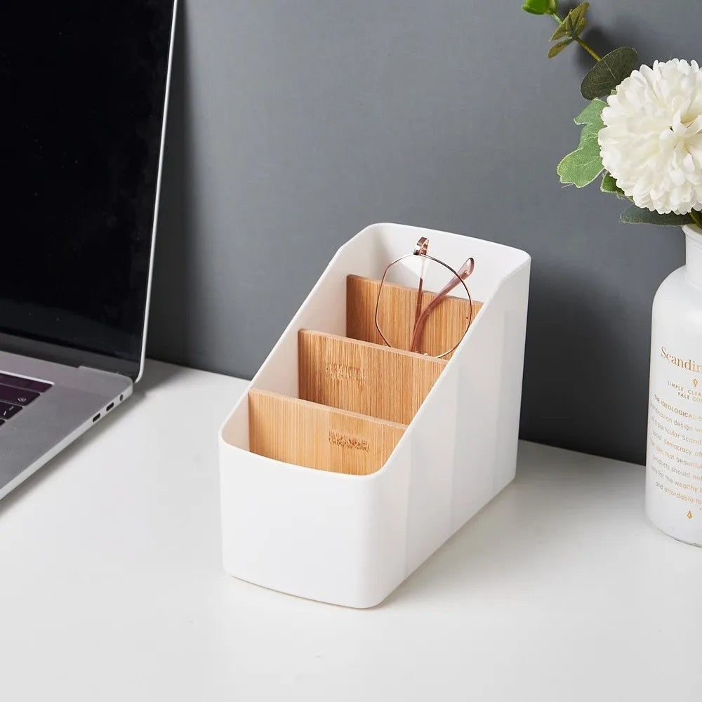 Remote Control Organizer - Multi-Purpose Desktop Storage Box for Living Room