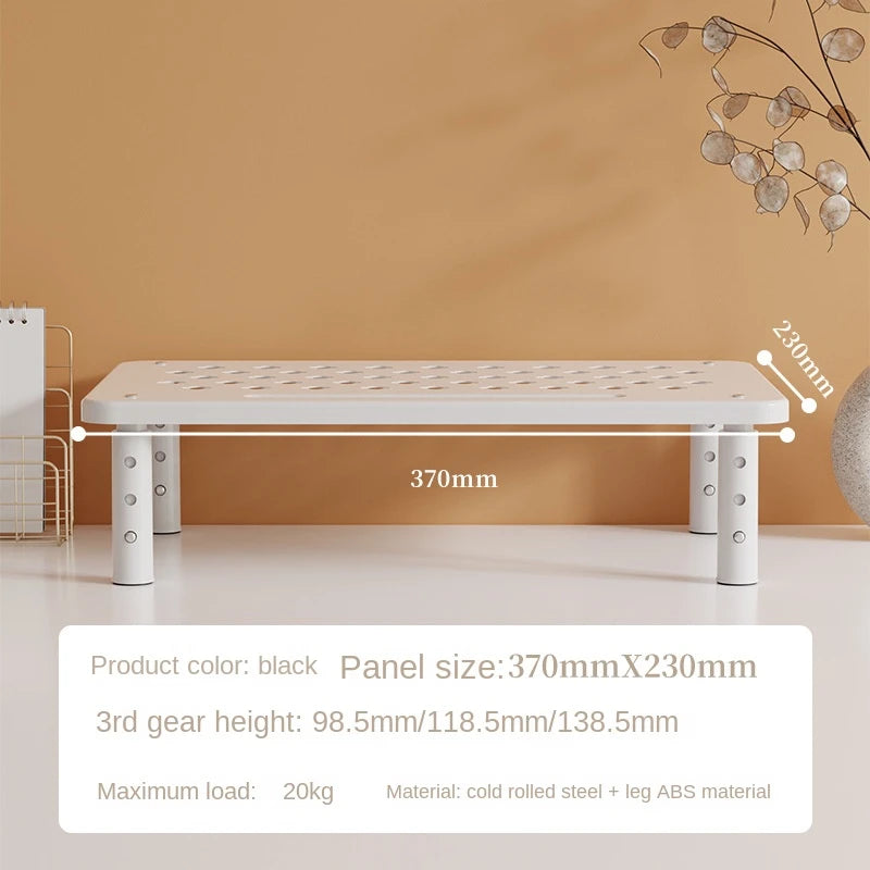 Adjustable Monitor Stand - Telescopic Desk Riser to Reduce Neck Strain