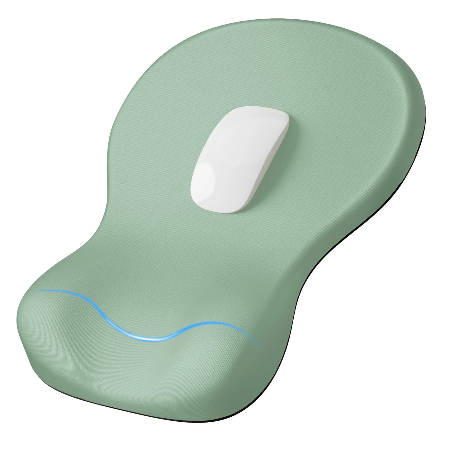 Black Ergonomic Mouse Pad with Memory Foam Wrist Rest - Office & Home