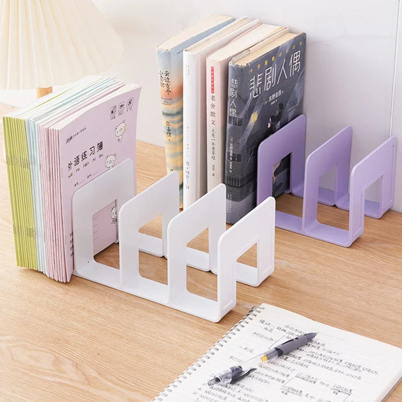 Adjustable Desktop Bookends - Multi-Function Book & Magazine Organizer Stand