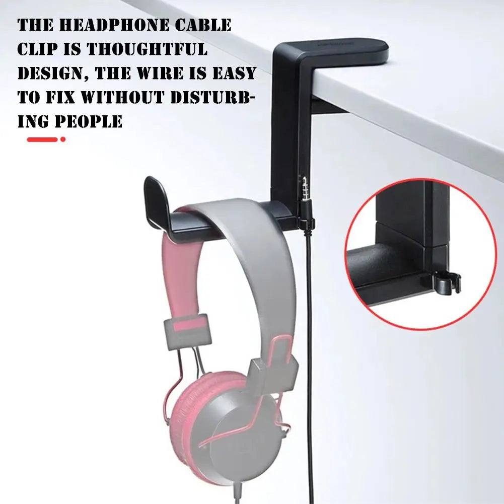 Gaming Headphone Stand with 360������ Rotating Arm - Desk Mount Headset Holder