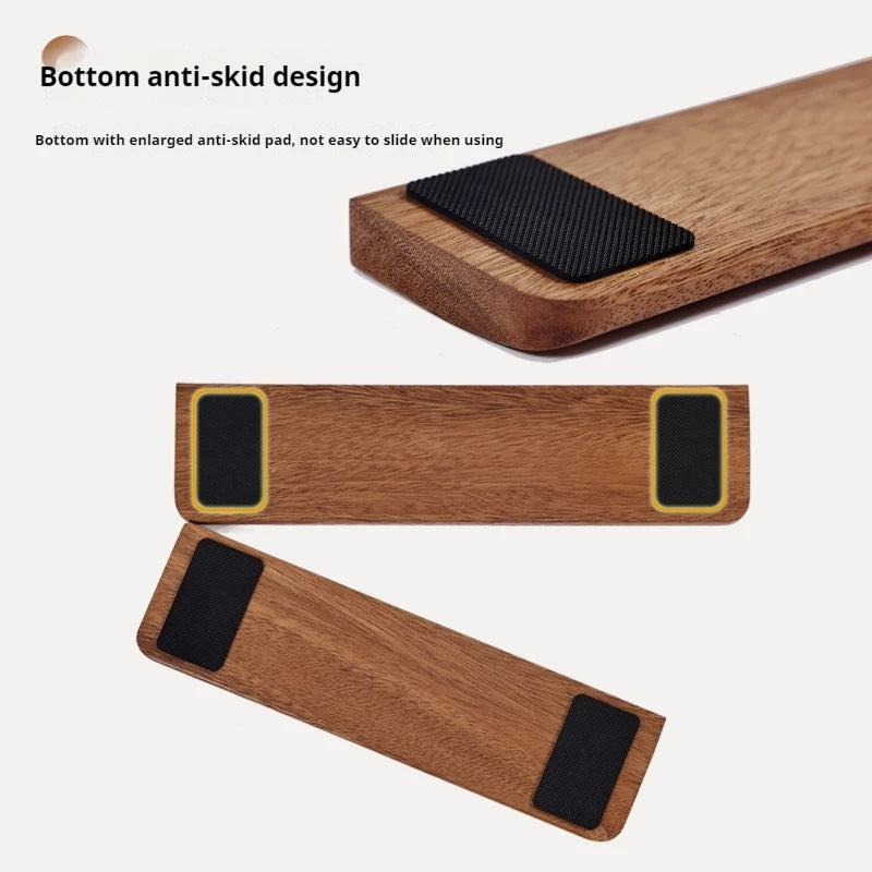 Walnut Wood Keyboard Wrist Rest - Ergonomic Palm Pad for Mechanical Keyboards