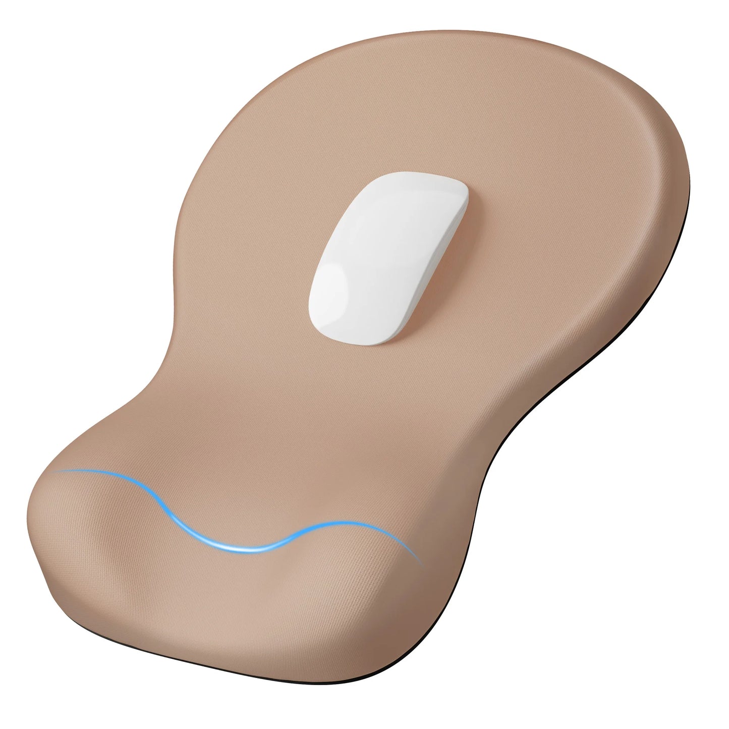 Black Ergonomic Mouse Pad with Memory Foam Wrist Rest - Office & Home