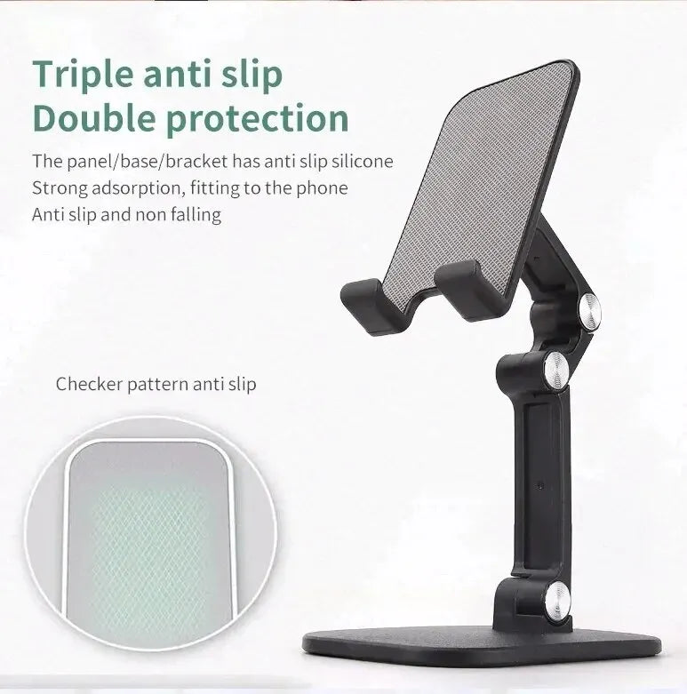 Adjustable Phone & Tablet Stand - Foldable Desktop Holder for Live Streaming