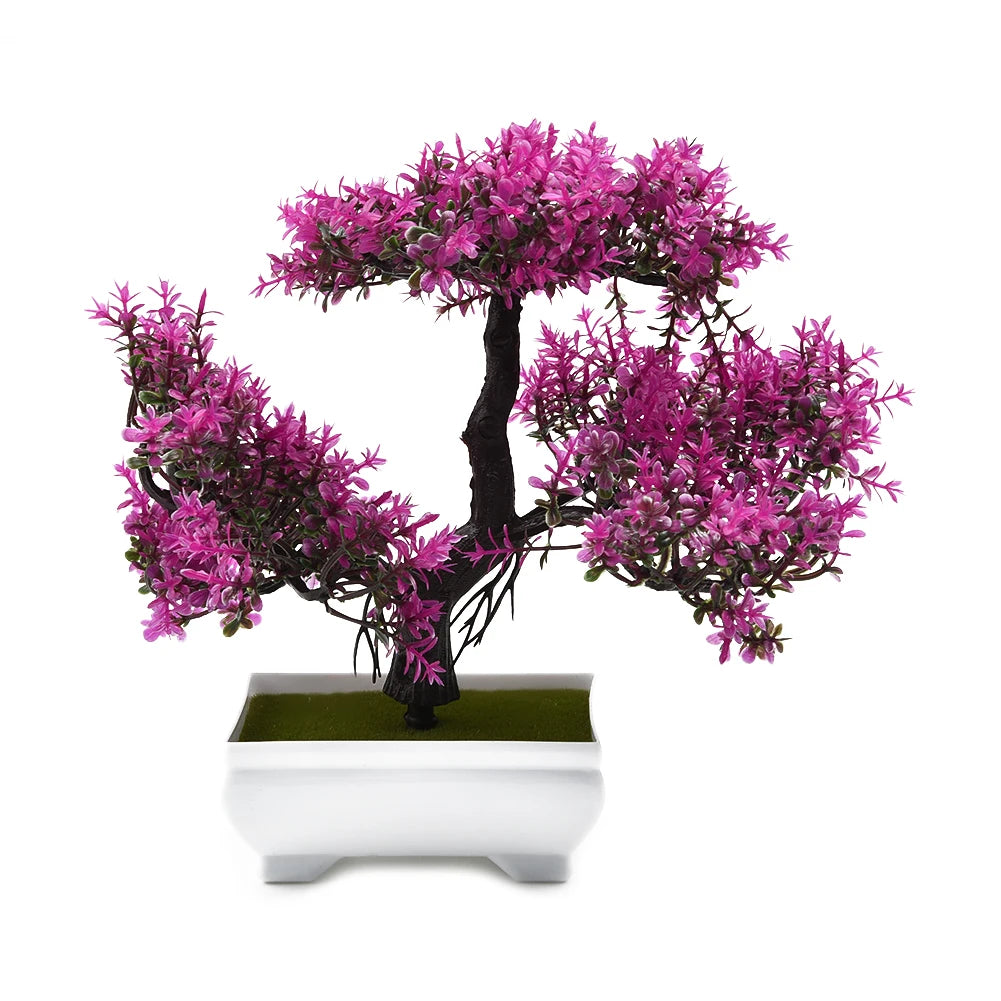 Artificial Bonsai Plant - Small Potted Tree for Home, Office & Hotel Decor