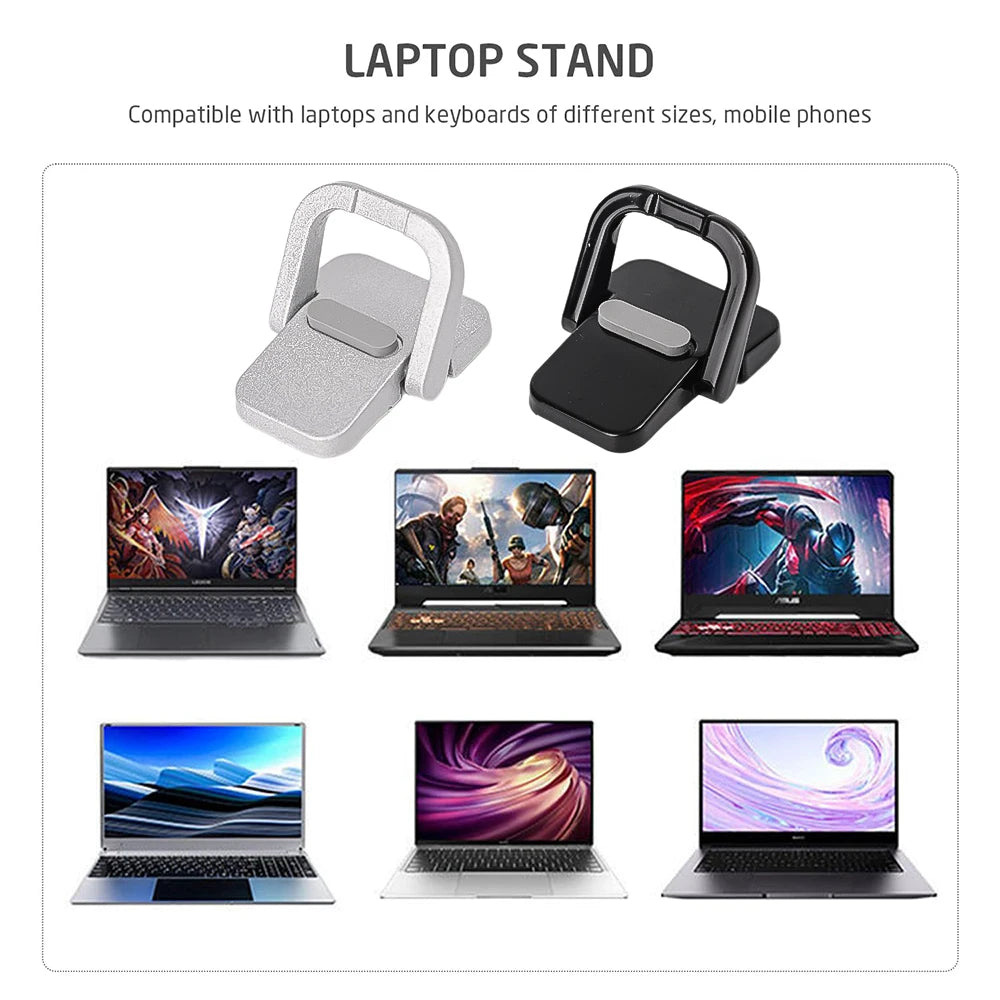 Mini Laptop Stand 2-Pack - Portable Foldable Desk Riser for Laptop & Keyboard