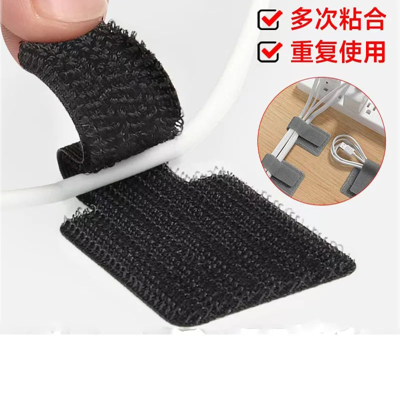 Reusable Cable Ties - Adjustable Cord Organizer Straps for Desk Management