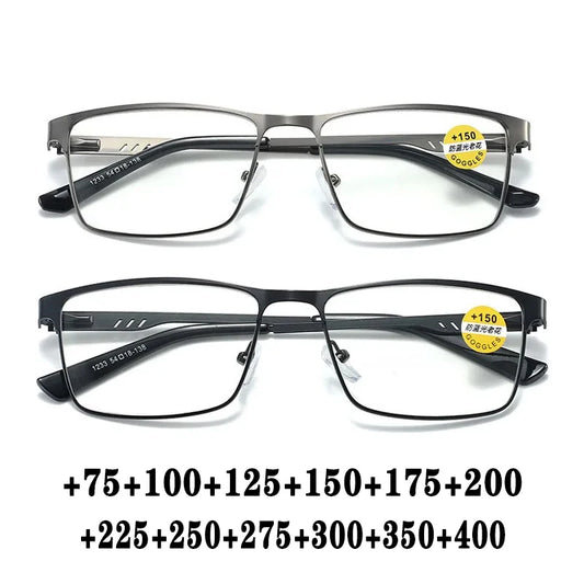 Men's Blue Light Blocking Reading Glasses - Classic Business Frame (+1.0 to +4.0)