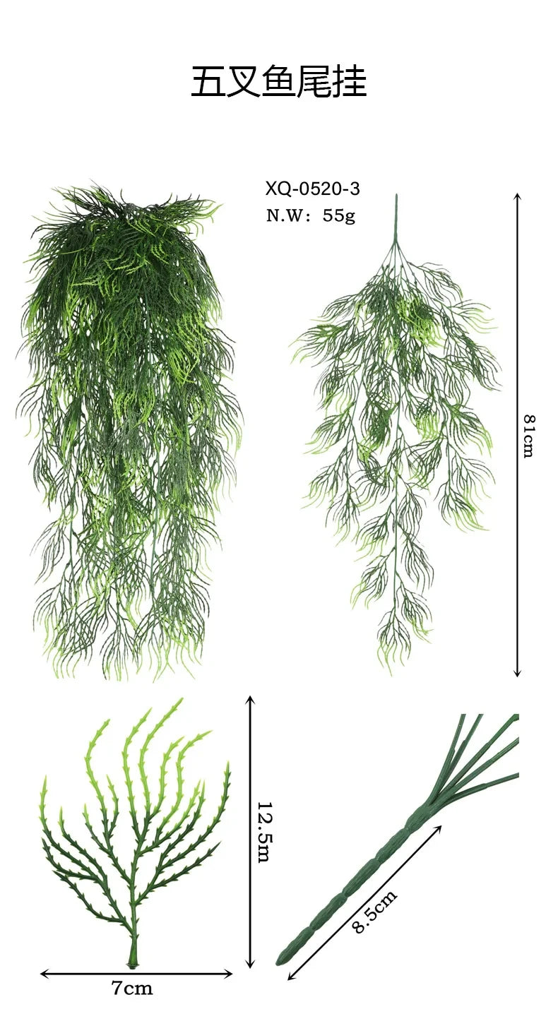 Artificial Persian Fern Vine - 90cm Hanging Plant for Home & Office Decor