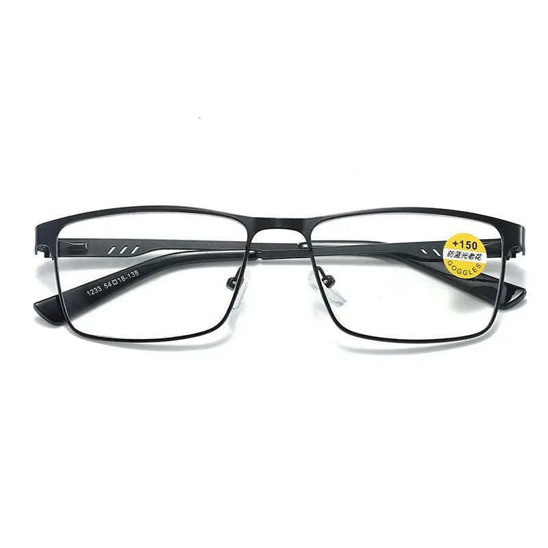 Men's Blue Light Blocking Reading Glasses - Classic Business Frame (+1.0 to +4.0)