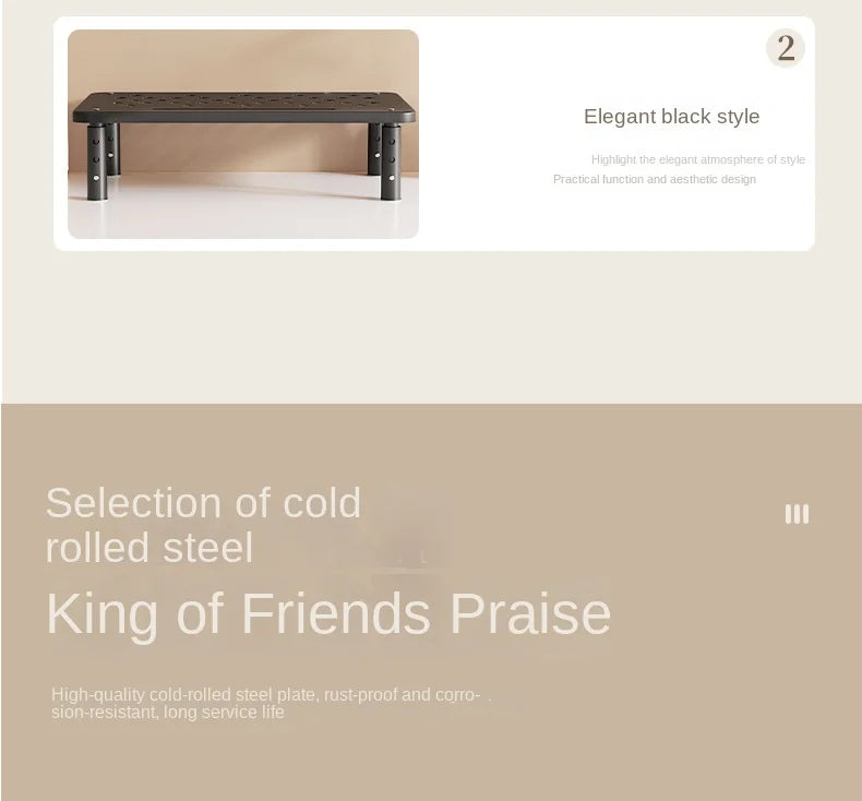 Adjustable Monitor Stand - Telescopic Desk Riser to Reduce Neck Strain