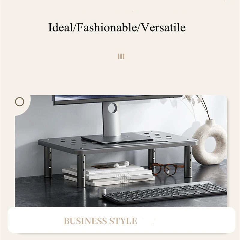 Adjustable Monitor Stand - Telescopic Desk Riser to Reduce Neck Strain