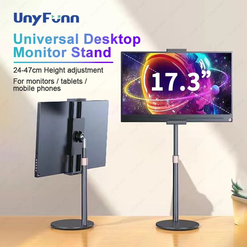 Adjustable Portable Monitor Stand - Desktop Bracket for 4.7-17.3" Devices