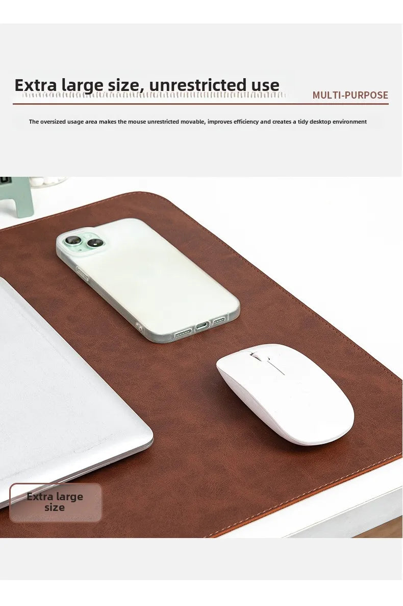 Large Waterproof Desk Pad - PU Leather Desk Mat for Laptop & Keyboard