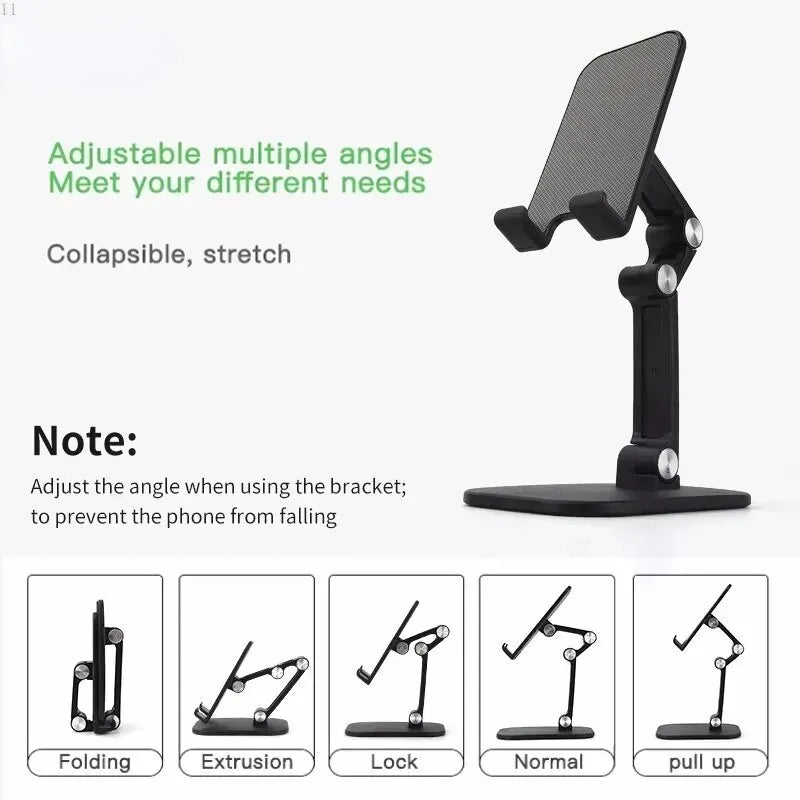 Adjustable Phone & Tablet Stand - Foldable Desktop Holder for Live Streaming