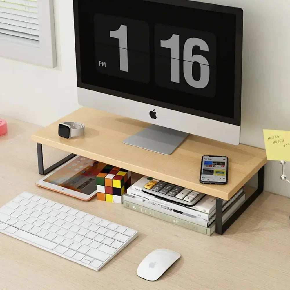 Ergonomic Monitor Stand with Desktop Storage - Elevate Your Home Office Setup