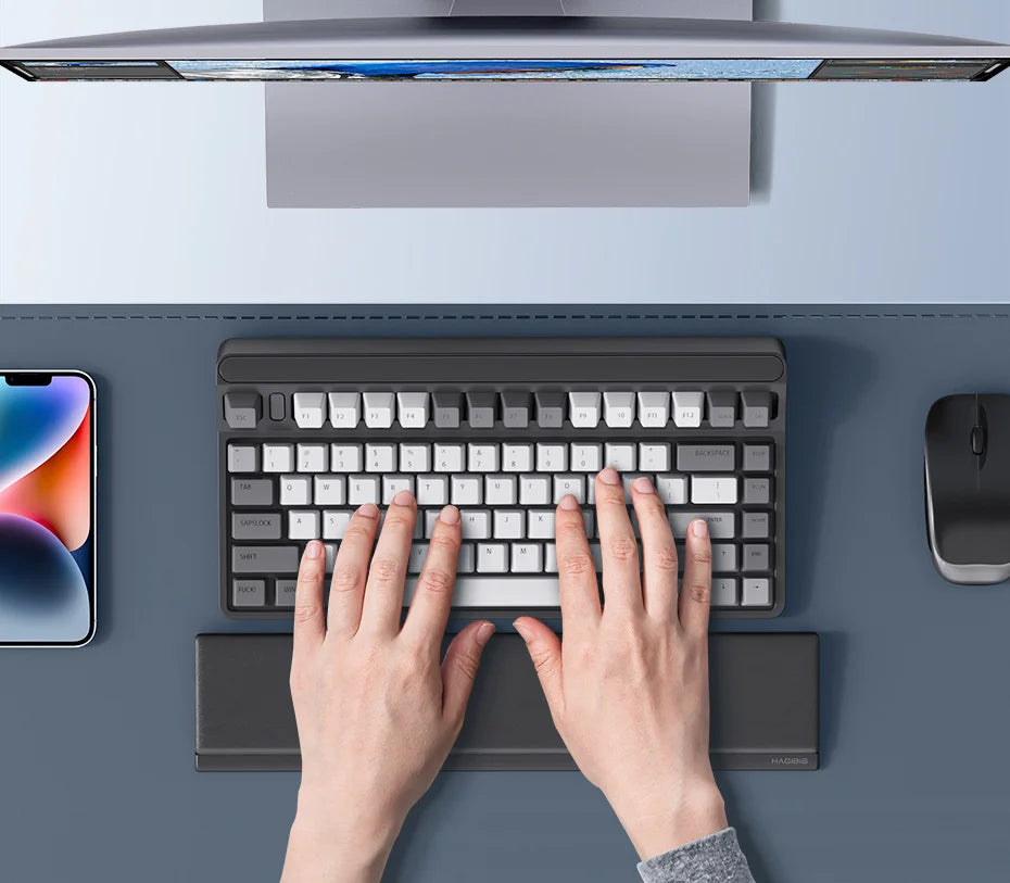 Keyboard Wrist Rest with Storage Box - Memory Foam Ergonomic Support for Office