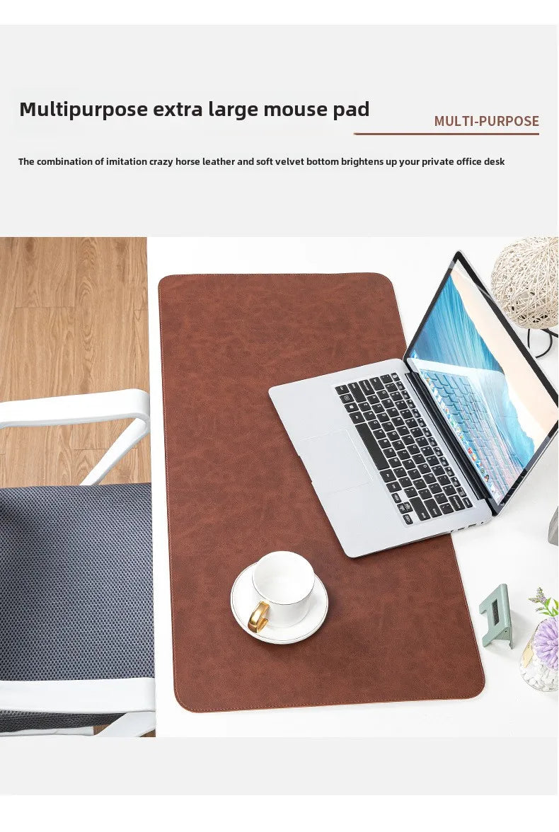 Large Waterproof Desk Pad - PU Leather Desk Mat for Laptop & Keyboard