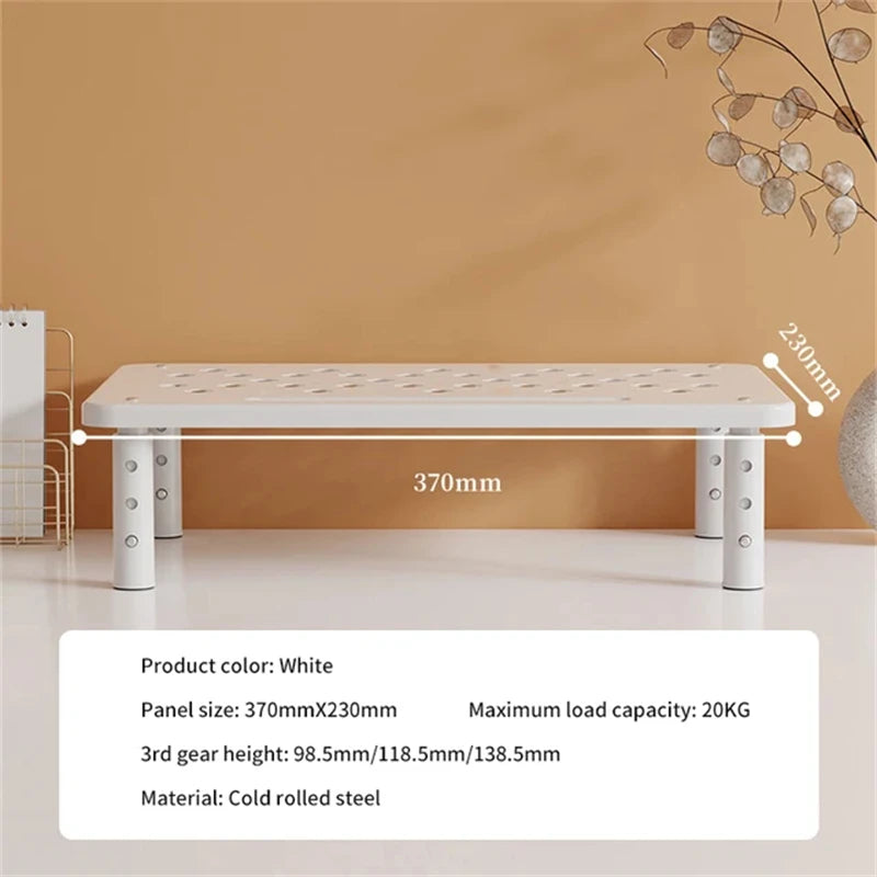 Adjustable Monitor Stand - Telescopic Desk Riser to Reduce Neck Strain