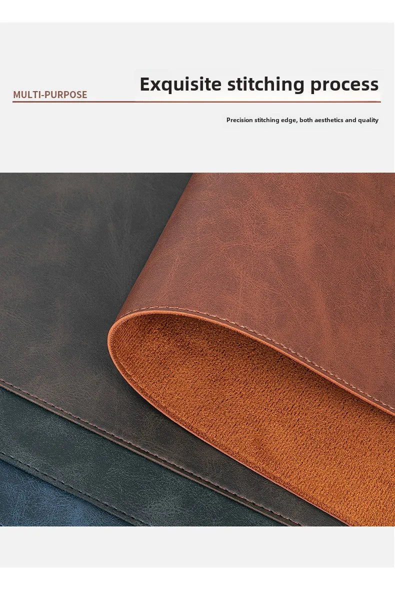 Large Waterproof Desk Pad - PU Leather Desk Mat for Laptop & Keyboard
