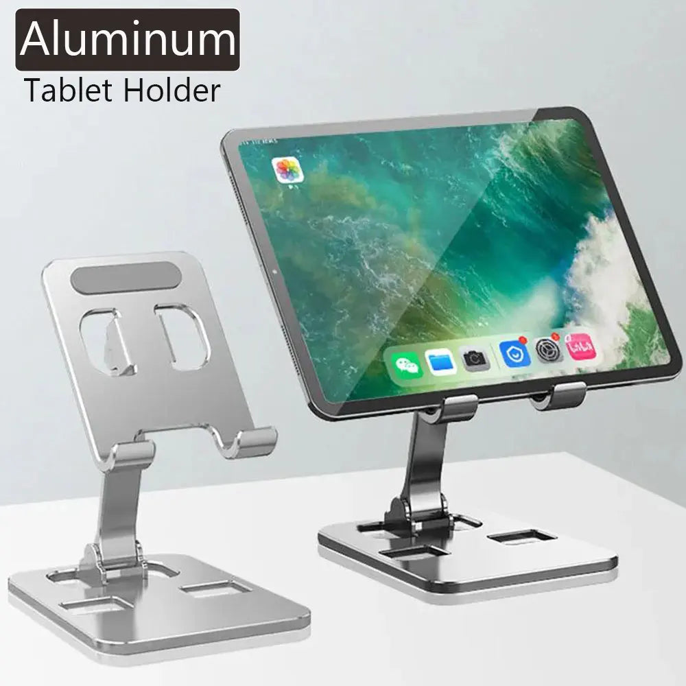 Aluminum Tablet Stand - Adjustable Portable Holder for iPad & Mobile Devices