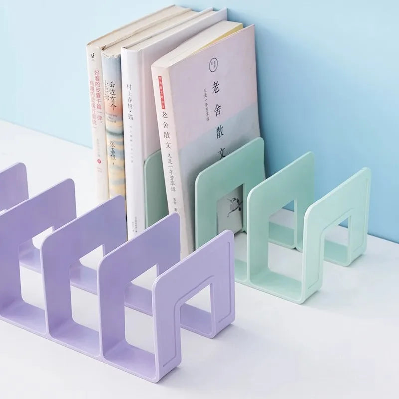 Adjustable Desktop Bookends - Multi-Function Book & Magazine Organizer Stand