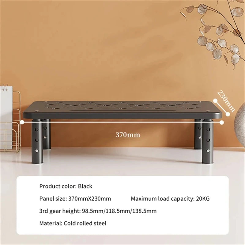 Adjustable Monitor Stand - Telescopic Desk Riser to Reduce Neck Strain