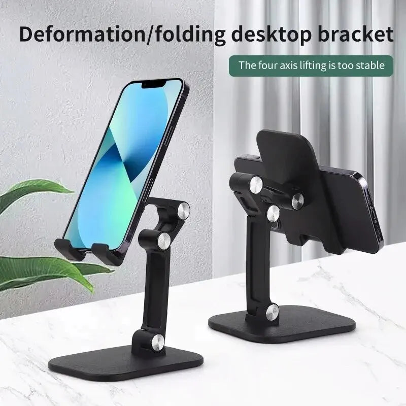 Adjustable Phone & Tablet Stand - Foldable Desktop Holder for Live Streaming
