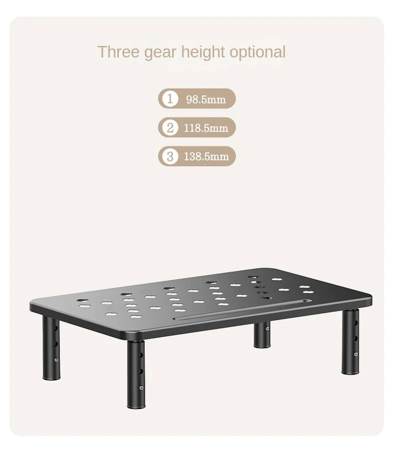 Adjustable Monitor Stand - Telescopic Desk Riser to Reduce Neck Strain