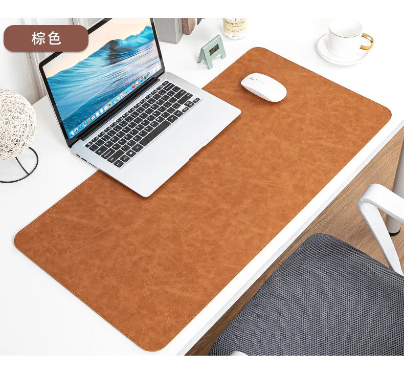 Large Waterproof Desk Pad - PU Leather Desk Mat for Laptop & Keyboard