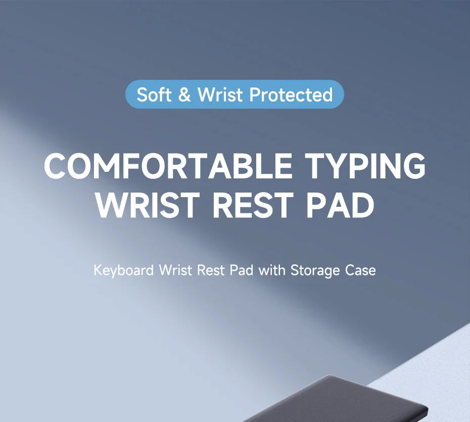 Keyboard Wrist Rest with Storage Box - Memory Foam Ergonomic Support for Office