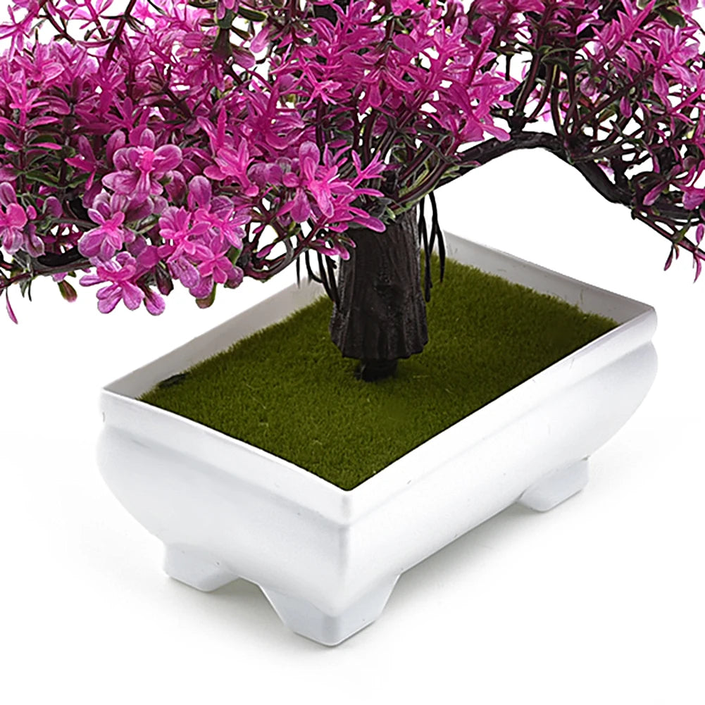 Artificial Bonsai Plant - Small Potted Tree for Home, Office & Hotel Decor